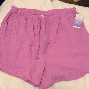 Stars Above High Waist Pink Shorts